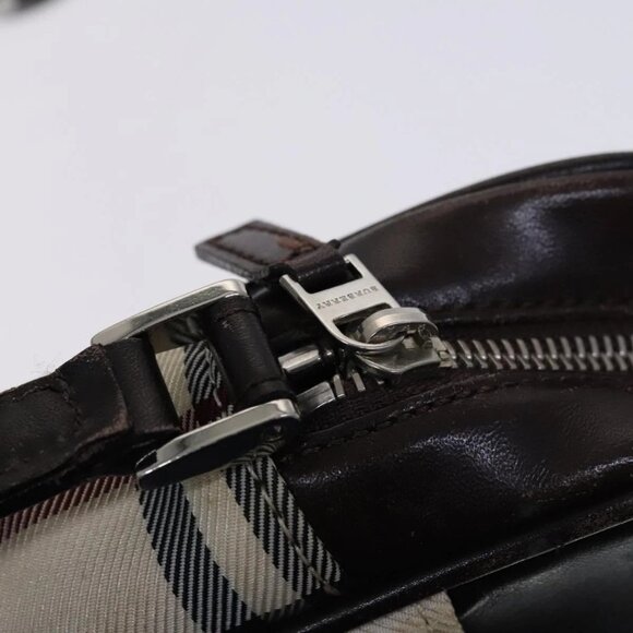 BURBERRY Nova Check Shoulder Bag Canvas Beige Auth KD202 - Picture 14 of 16